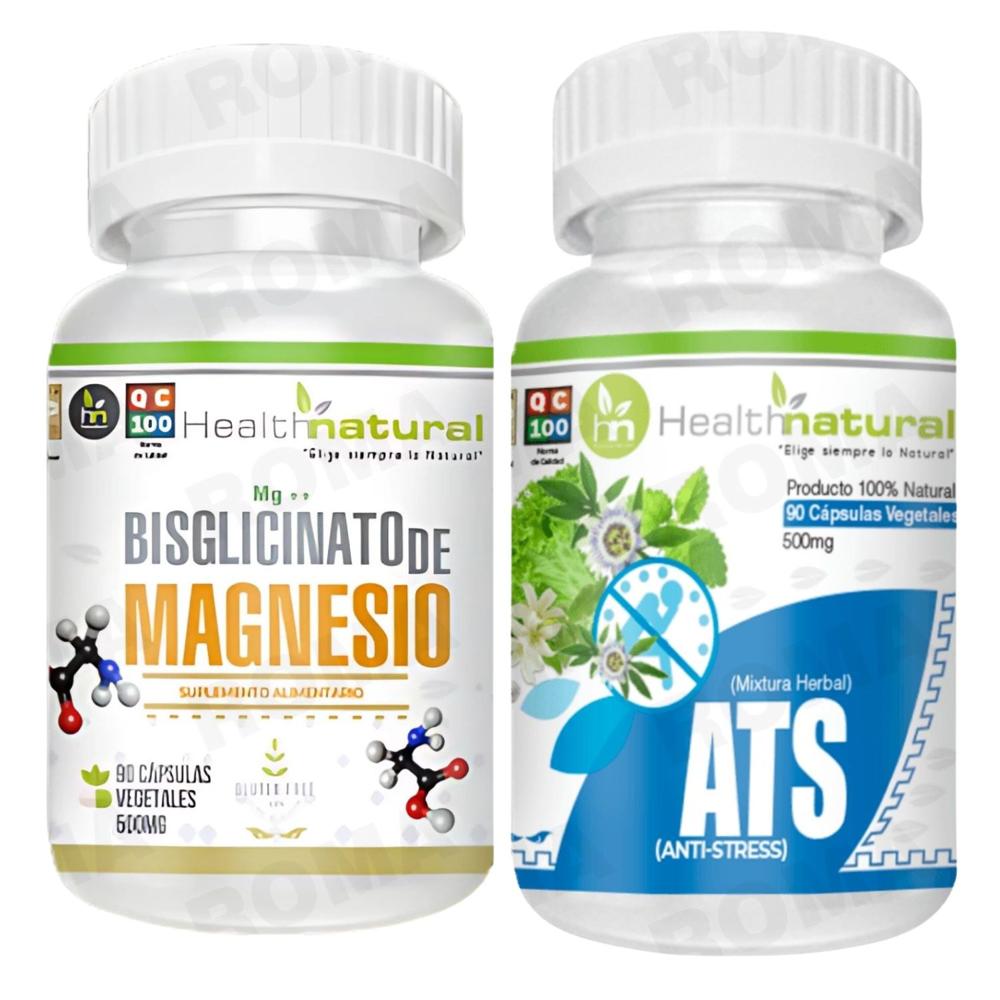 BISGLICINATO DE MAGNESIO HEALTHNATURAL + ATS(ANTI-STRES) HEALTHNATURAL