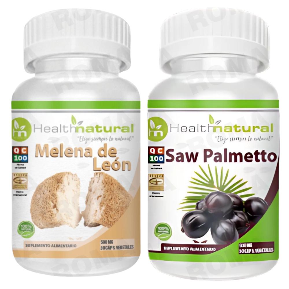 MELENA DE LEÓN HEALTHNATURAL 500MG + SAW PALMETTO HEALTHNATURAL 500MG
