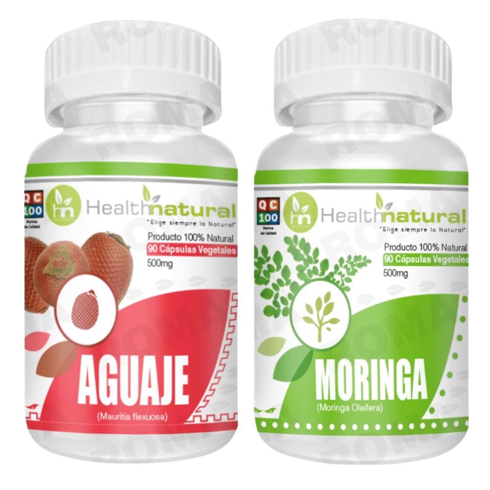 AGUAJE HEALTHNATURAL 500MG + MORINGA HEALTHNATURAL 500MG