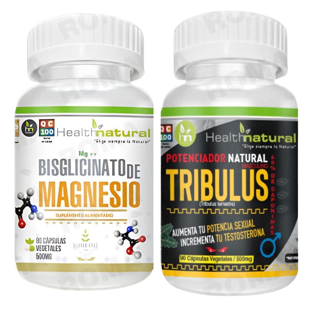 BISGLICINATO MAGNESIO HEALTHNATURAL + TRIBULUS TERRESTRE HEALTHNATURAL