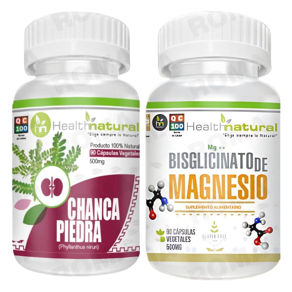 CHANCA PIEDRA HEALTHNATURAL + BISGLICINATO DE MAGNESIO HEALTHNATURAL
