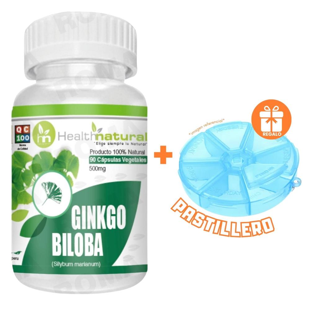 GINKGO BILOBA HEALTHNATURAL 500MG + REGALO PASTILLERO