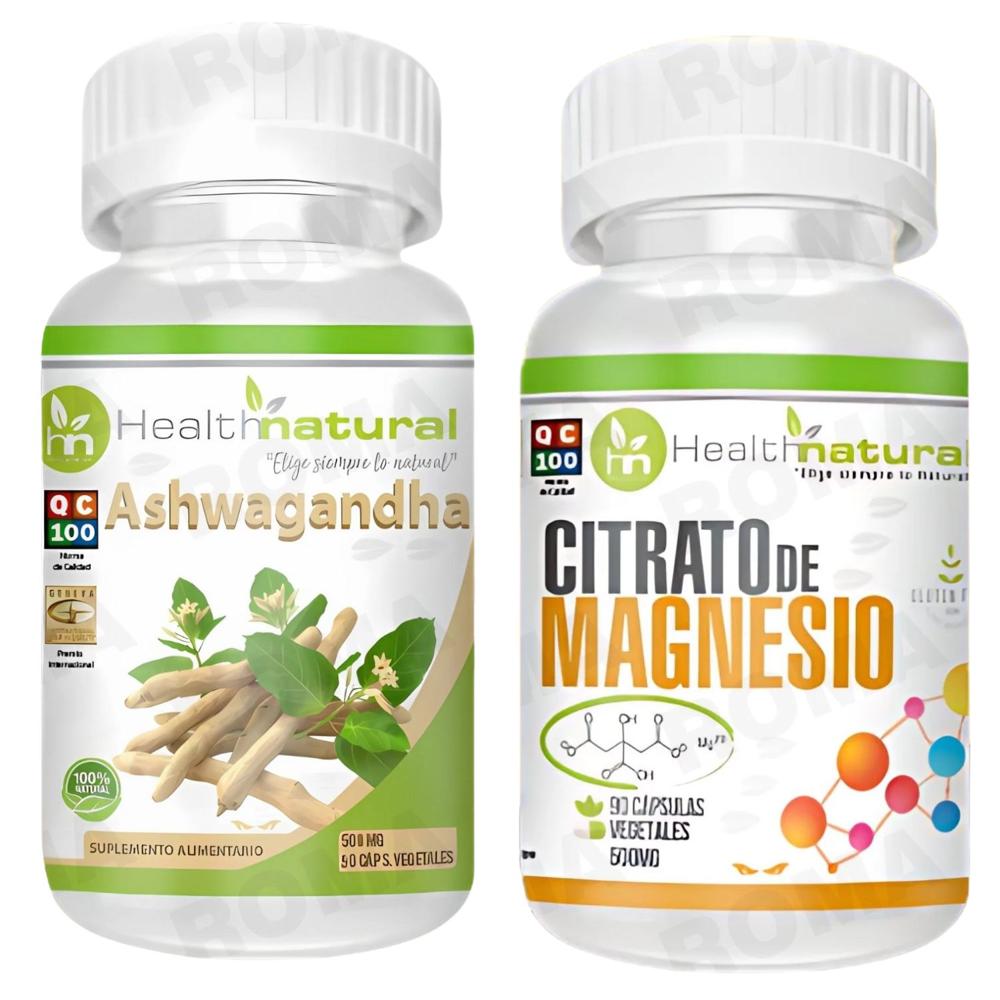 ASHWAGANDHA HEALTHNATURAL + CITRATO DE MAGNESIO HEALTHNATURAL 500MG