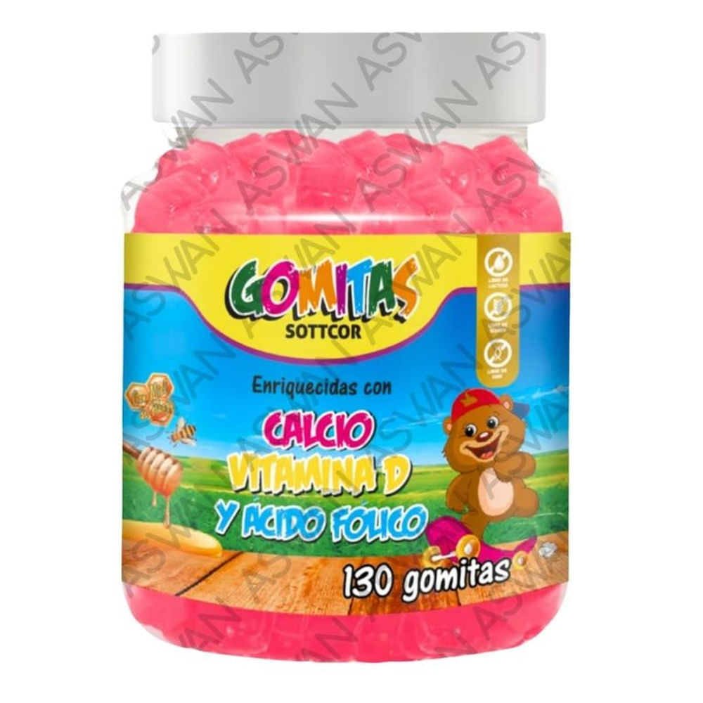 GOMITAS DE CALCIO PARA NIÑOS 130 UNIDADES SOTTCOR 100GR