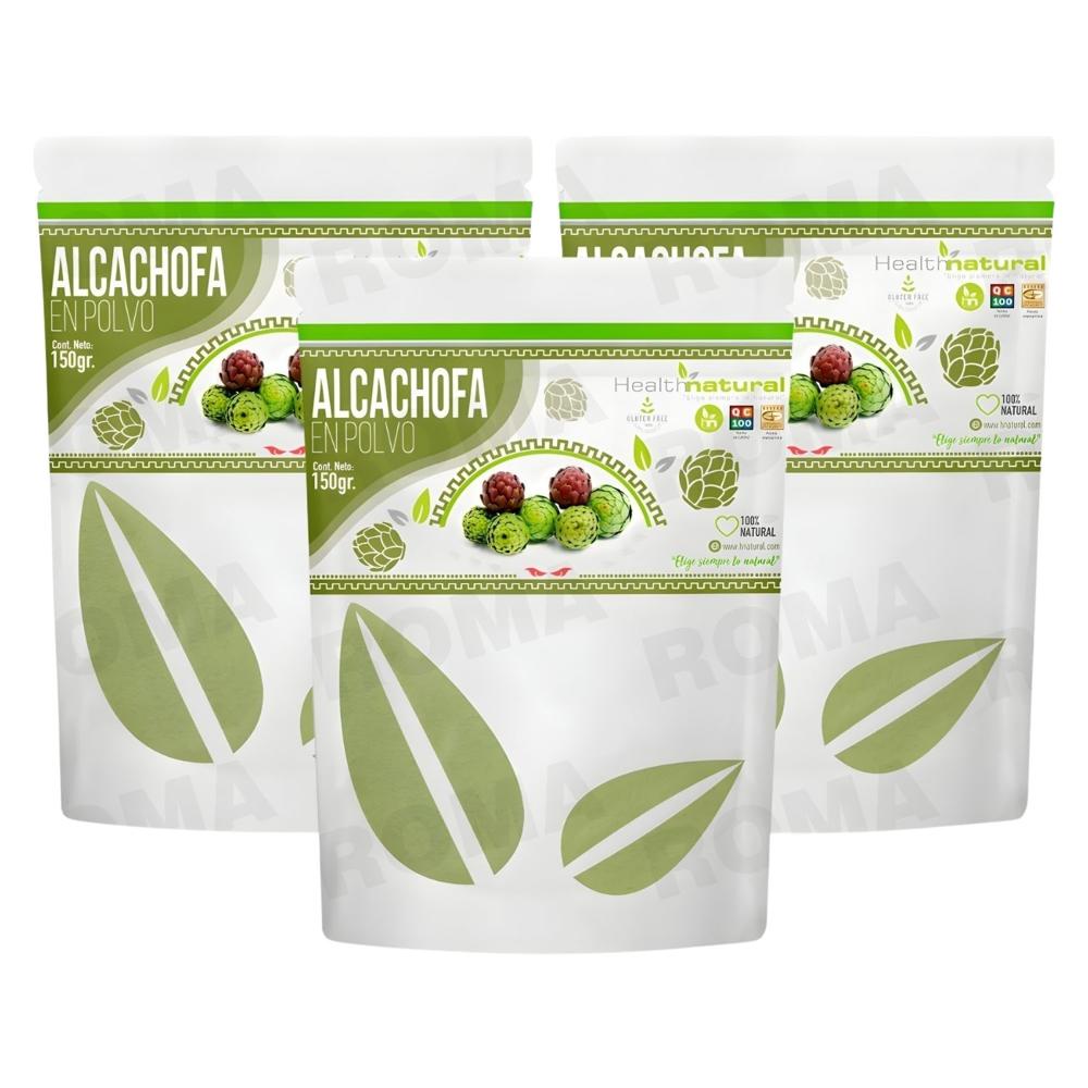 PACK 3 ALCACHOFA EN POLVO 150G HEALTHNATURAL