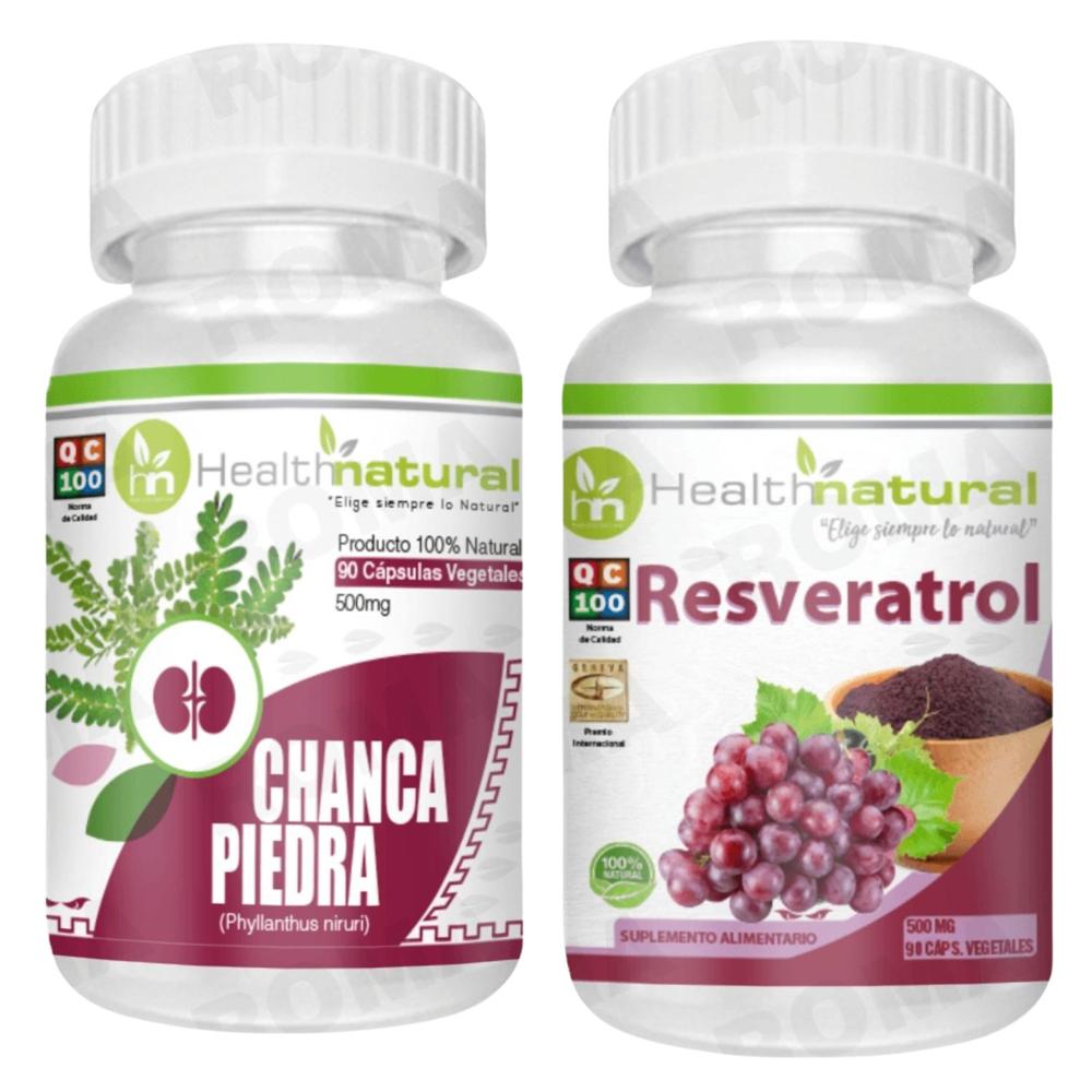 CHANCA PIEDRA HEALTHNATURAL 500MG + RESVERATROL HEALTHNATURAL 500MG