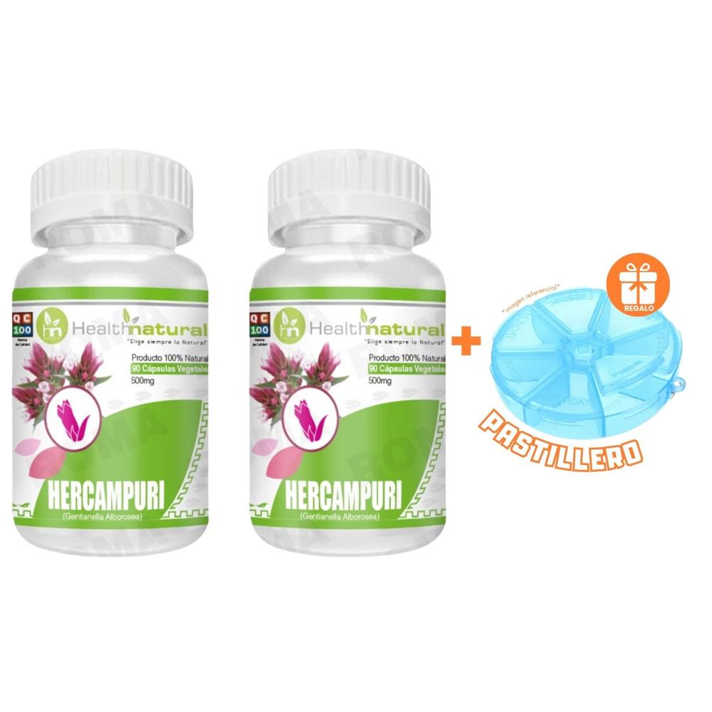 PACK 2 HERCAMPURI HEALTHNATURAL 100MG + REGALO PASTILLERO