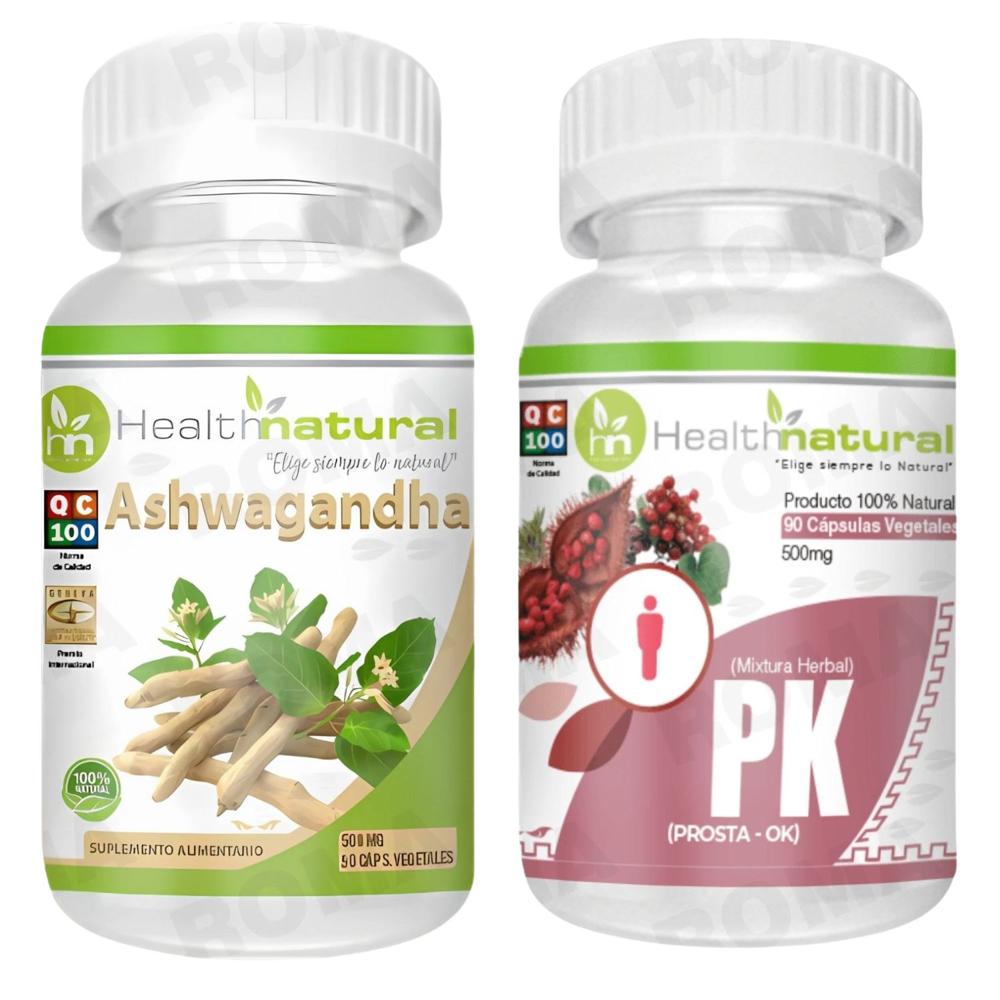 ASHWAGANDHA HEALTHNATURAL 500MG + PK(PROSTA-OK) HEALTHNATURAL 500MG