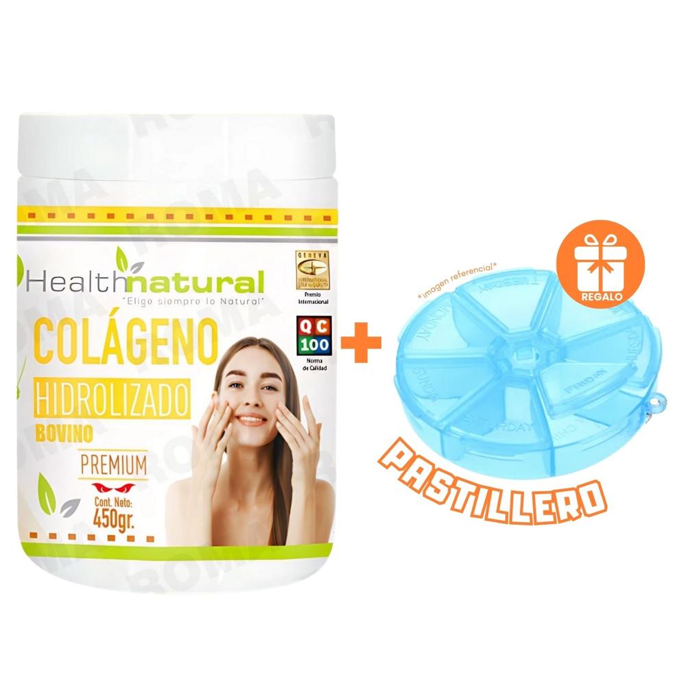 COLÁGENO HIDROLIZADO PREMIUM HEALTHNATURAL 450MG + REGALO PASTILLERO