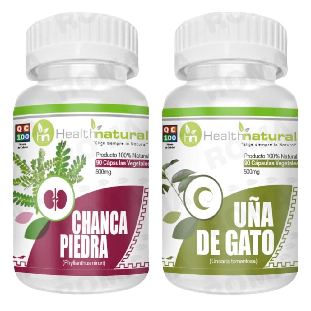 CHANCA PIEDRA HEALTHNATURAL 500MG + UÑA DE GATO HEALTHNATURAL 500MG