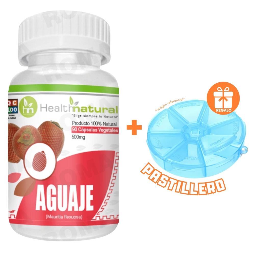 AGUAJE HEALTHNATURAL 500MG + REGALO PASTILLERO