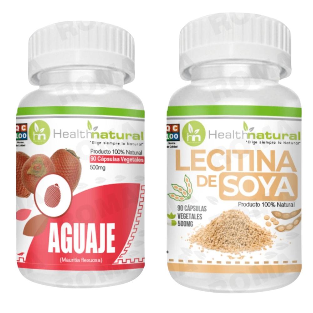 AGUAJE HEALTHNATURAL 500MG + LECITINA DE SOYA HEALTHNATURAL 500MG