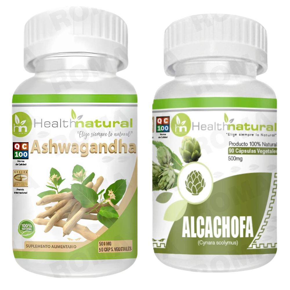 ASHWAGANDHA HEALTHNATURAL 500MG + ALCACHOFA HEALTHNATURAL 500MG