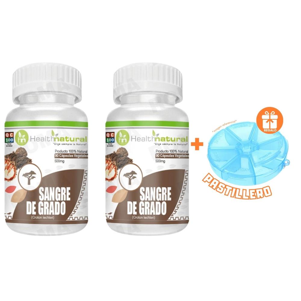 PACK 2 SANGRE DE GRADO HEALTHNATURAL 1000MG + REGALO PASTILLERO