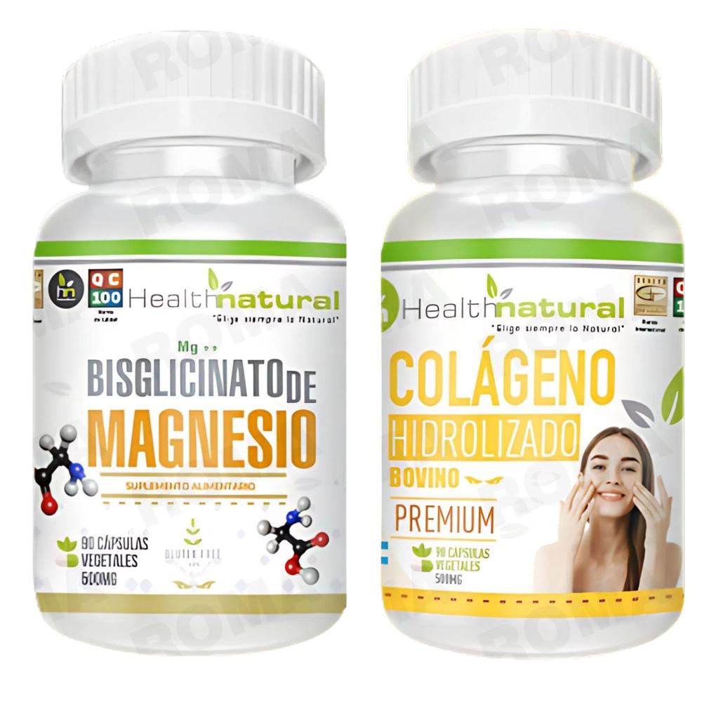 BISGLICINATO MAGNESIO + COLÁGENO HIDROLIZADO HEALTHNATURAL