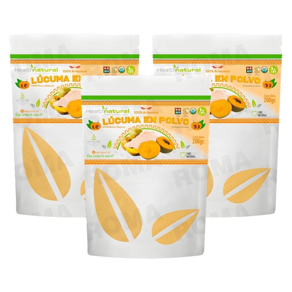 PACK 3 LÚCUMA EN POLVO 200G HEALTHNATURAL