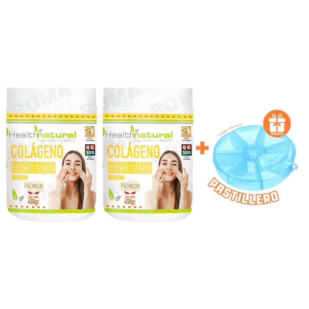 PACK 2 COLÁGENO HIDROLIZADO PREMIUM HEALTHNATURAL 900MG + REGALO