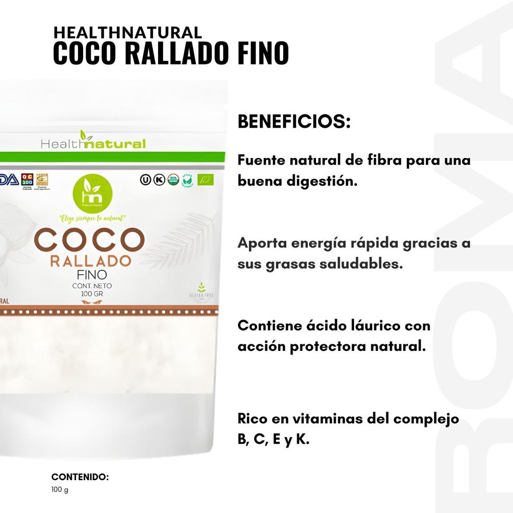 COCO RALLADO FINO 100G HEALTHNATURAL | Oechsle - Oechsle