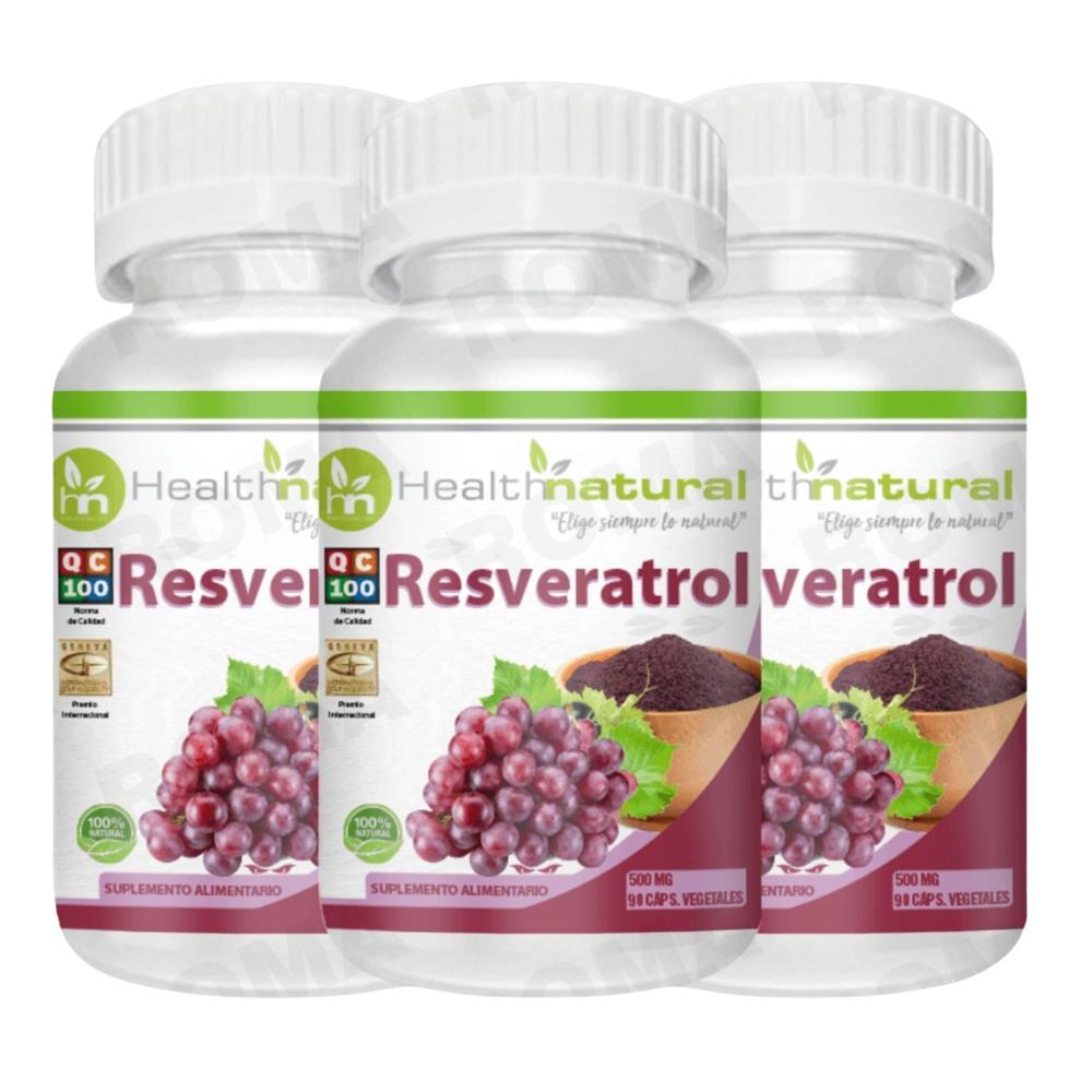 PACK 3 RESVERATROL HEALTHNATURAL 1500MG