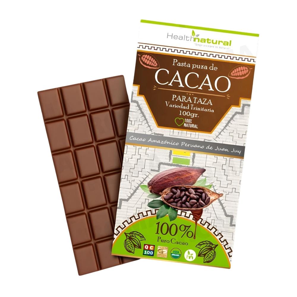 PASTA PURA DE CACAO EN BARRA 100G HEALTHNATURAL