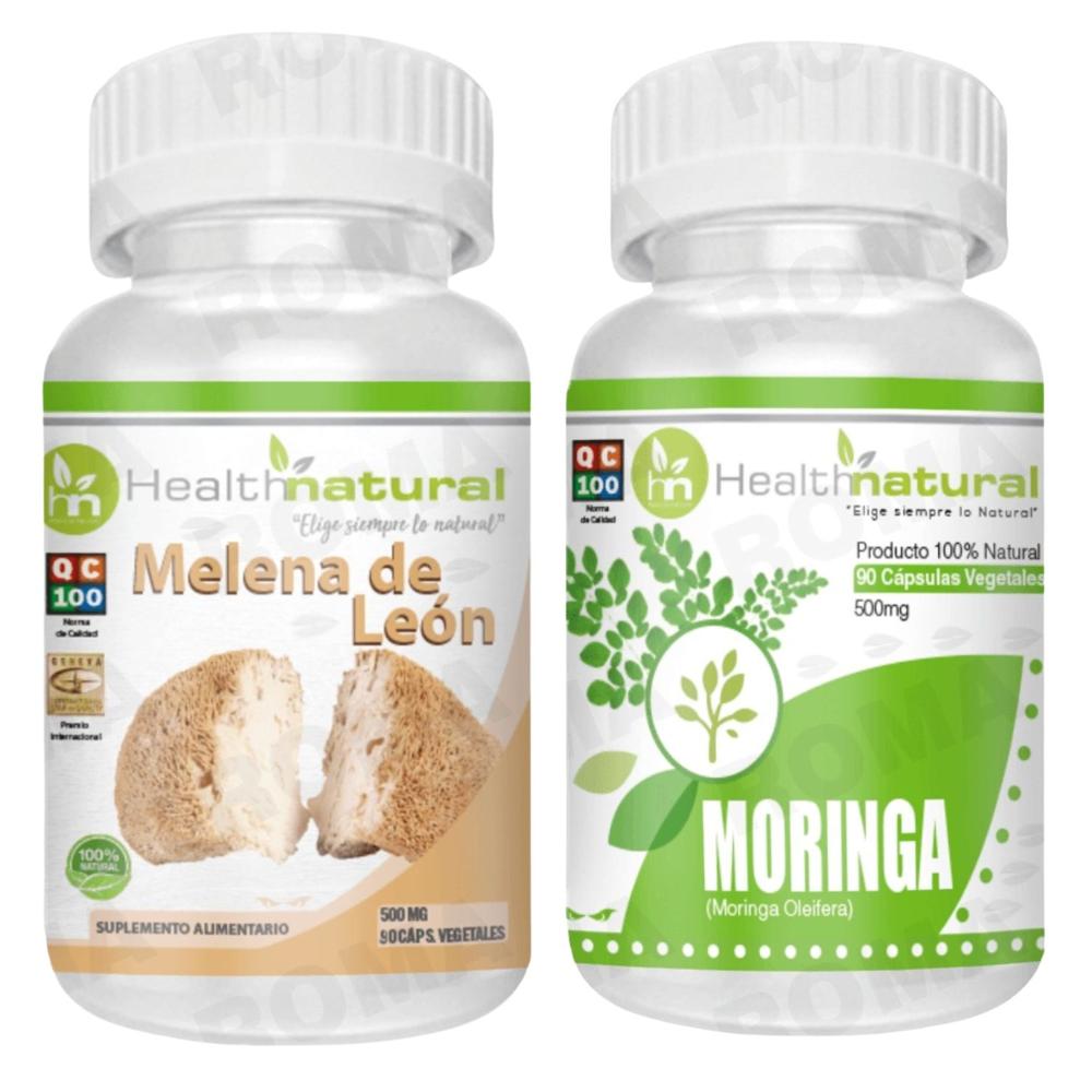 MELENA DE LEÓN HEALTHNATURAL 500MG + MORINGA HEALTHNATURAL 500MG