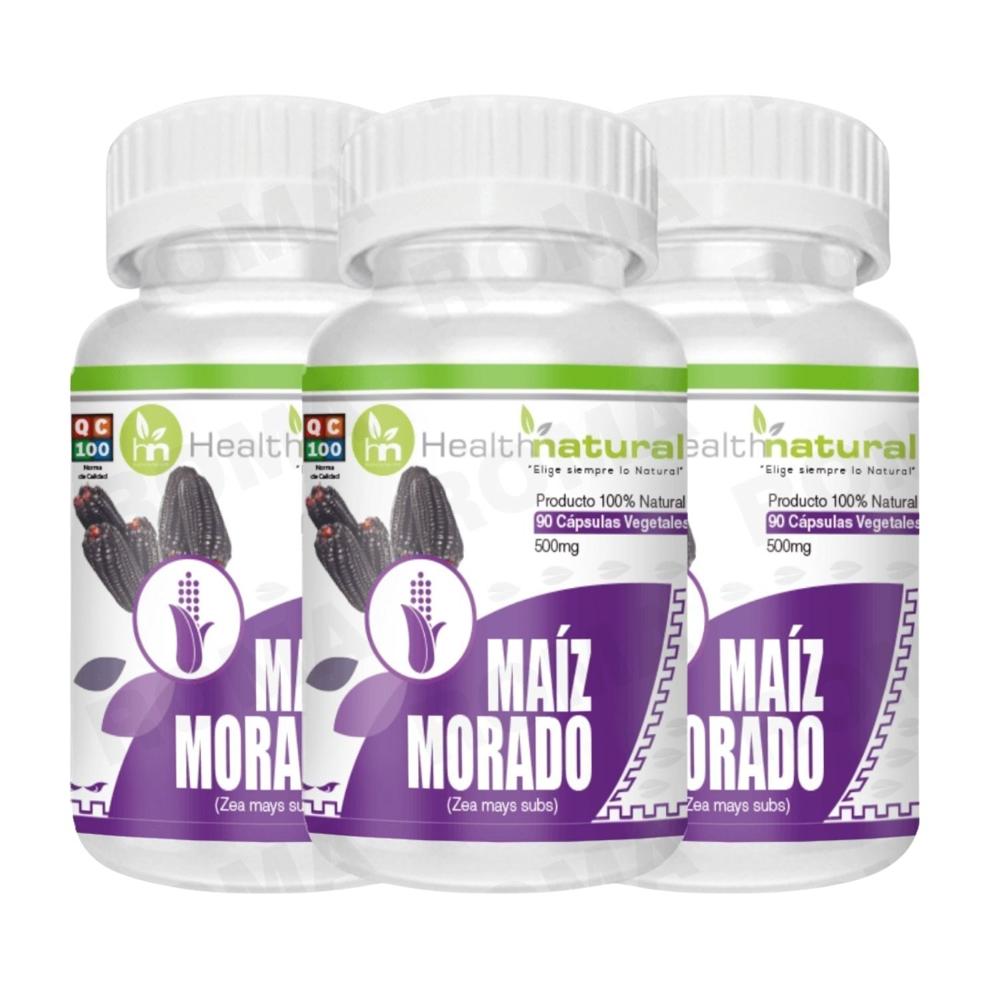 PACK 3 MAIZ MORADO HEALTHNATURAL 1500MG