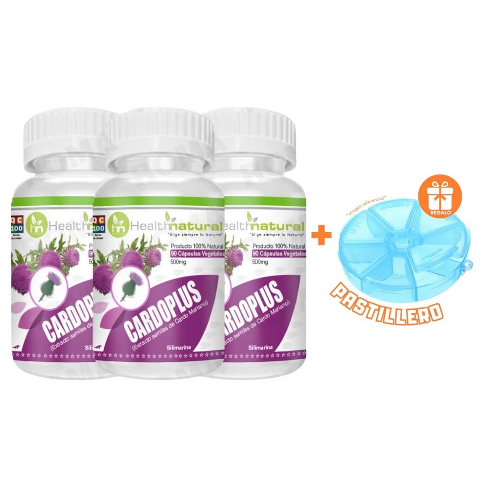 PACK 3 CARDOPLUS HEALTHNATURAL 1500MG + REGALO PASTILLERO