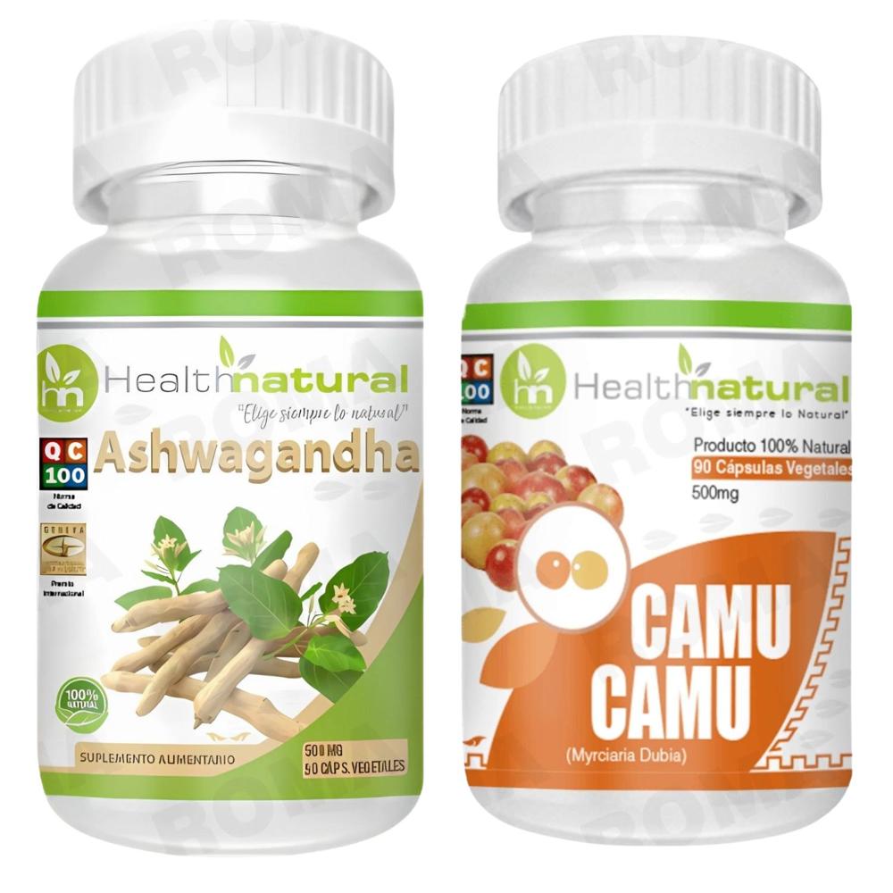 ASHWAGANDHA HEALTHNATURAL 500MG + CAMU CAMU HEALTHNATURAL 500MG