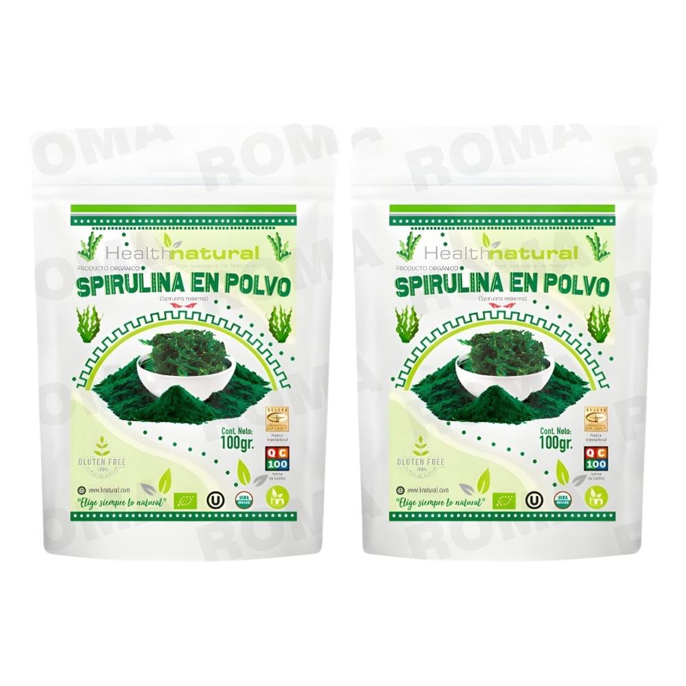 PACK 2 SPIRULINA EN POLVO 100G HEALTHNATURAL