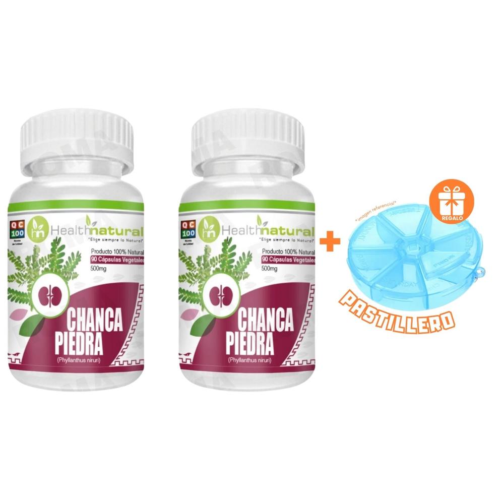 PACK 2 CHANCA PIEDRA HEALTHNATURAL 1000MG + REGALO PASTILLERO