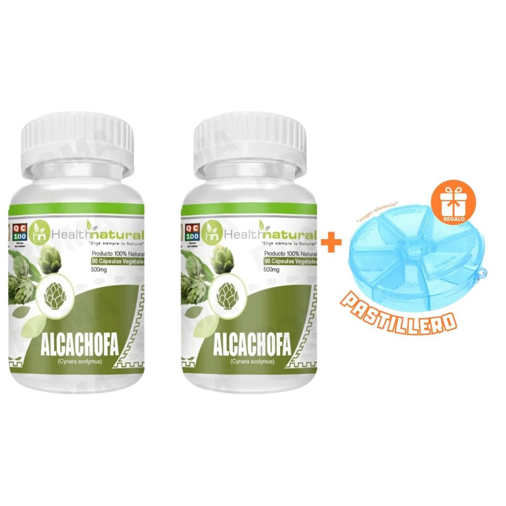 PACK 2 ALCACHOFA HEALTHNATURAL 1000MG + REGALO PASTILLERO