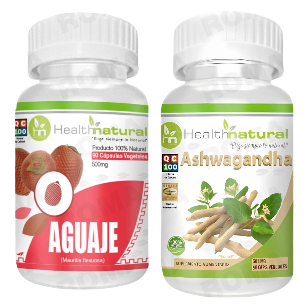 AGUAJE HEALTHNATURAL 500MG + ASHWAGANDHA HEALTHNATURAL 500MG