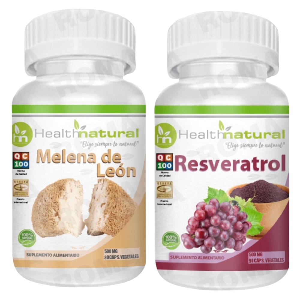 MELENA DE LEÓN HEALTHNATURAL 500MG + RESVERATROL HEALTHNATURAL 500MG