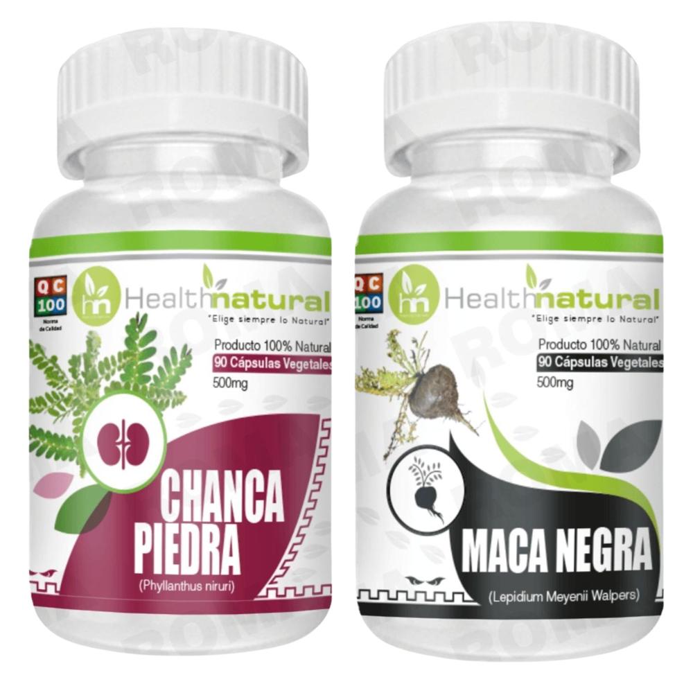 CHANCA PIEDRA HEALTHNATURAL 500MG + MACA NEGRA HEALTHNATURAL 500MG