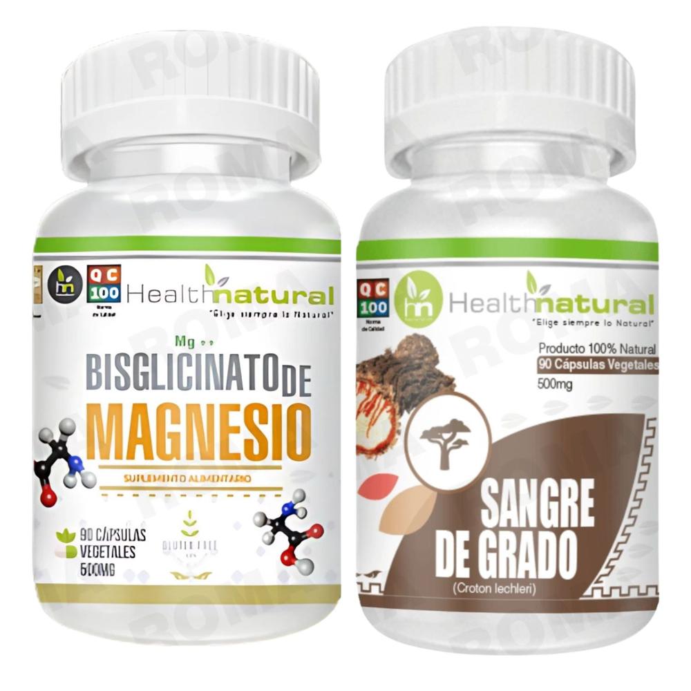 BISGLICINATO DE MAGNESIO HEALTHNATURAL + SANGRE DE GRADO HEALTHNATURAL