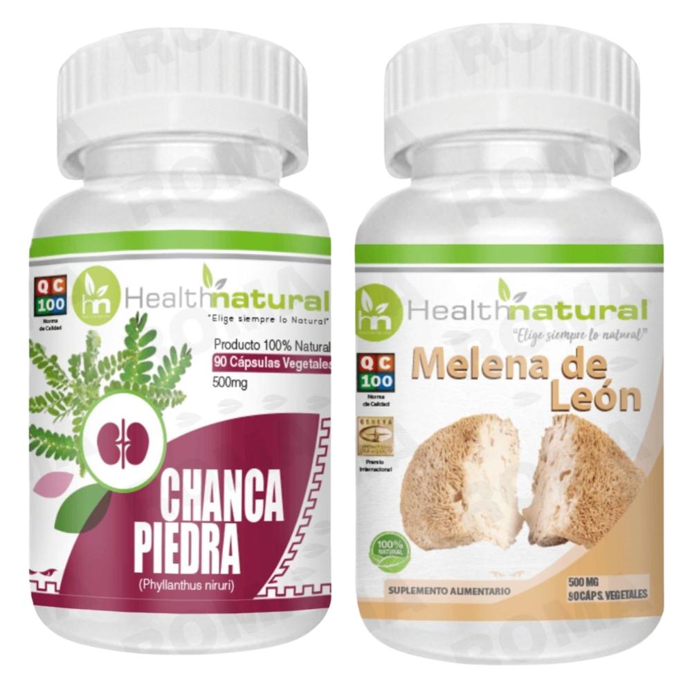 CHANCA PIEDRA HEALTHNATURAL 500MG + MELENA DE LEÓN HEALTHNATURAL 500MG