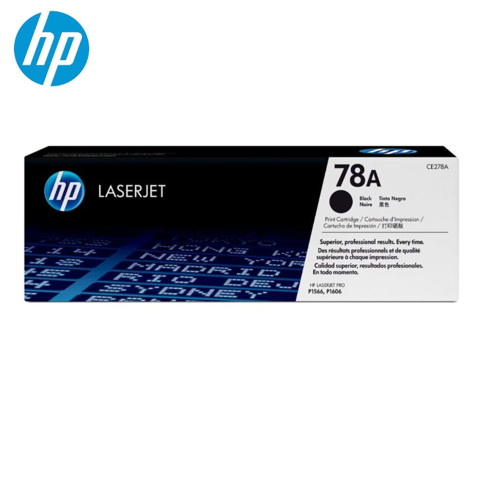 TONER HP CE278A 78A L.J. P1606 NEGRO 2100 PAGINAS ORIGINAL