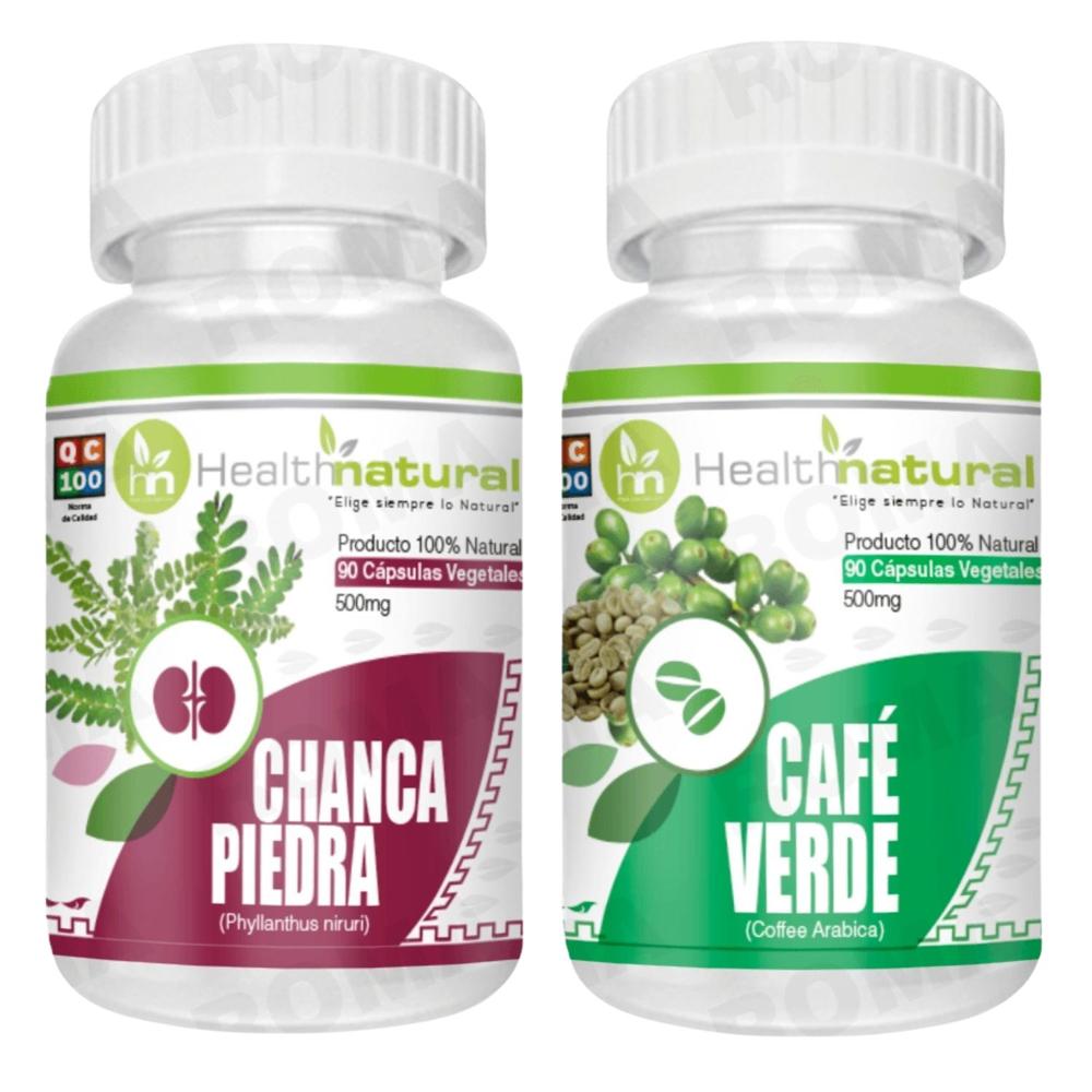 CHANCA PIEDRA HEALTHNATURAL 500MG + CAFÉ VERDE HEALTHNATURAL 500MG