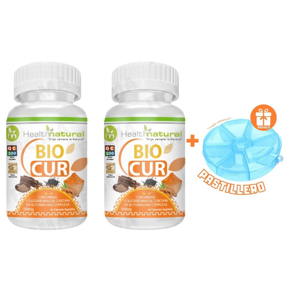 PACK 2 BIOCUR HEALTHNATURAL 1000MG + REGALO PASTILLERO