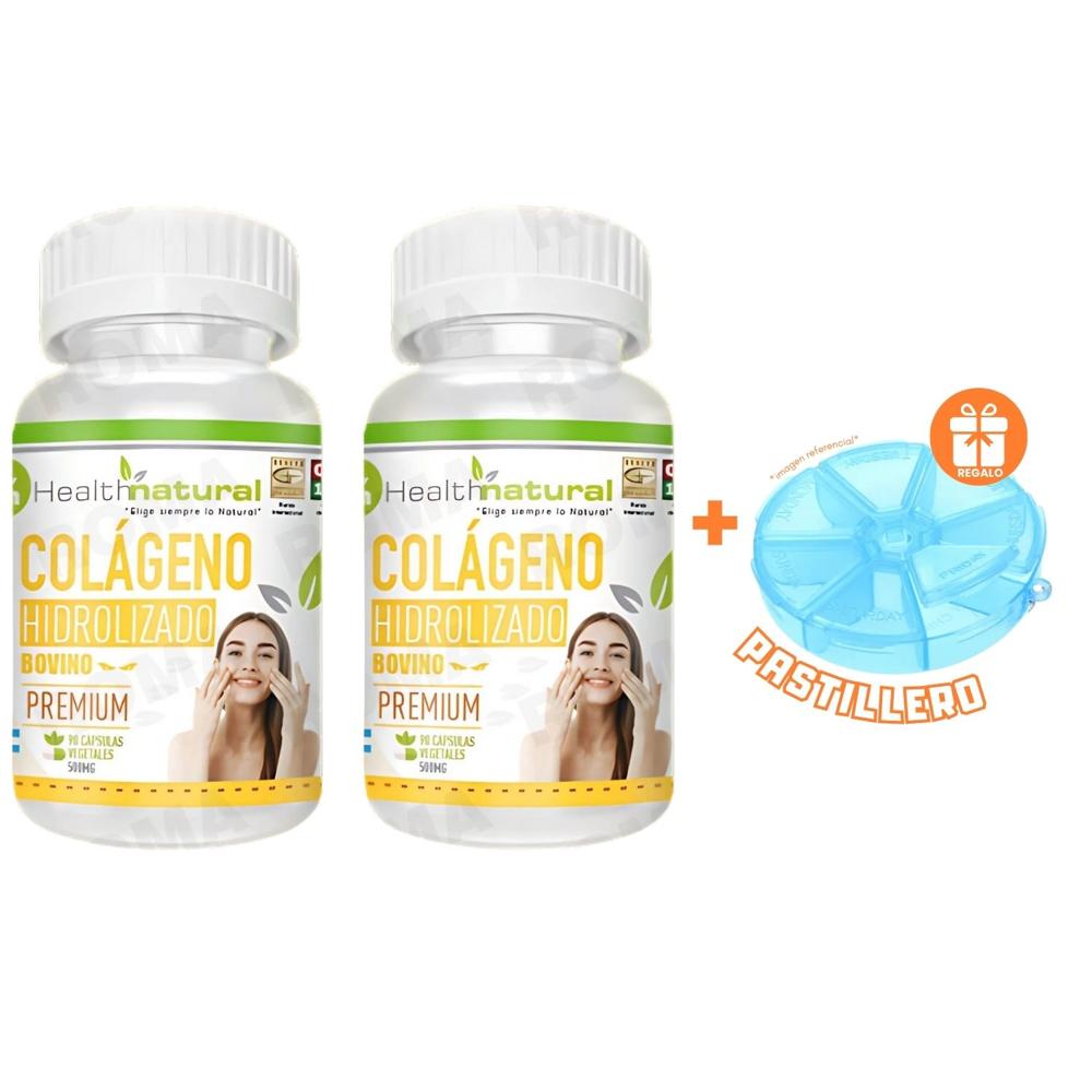 PACK 2 COLÁGENO HIDROLIZADO HEALTHNATURAL 1000MG + REGALO PASTILLERO