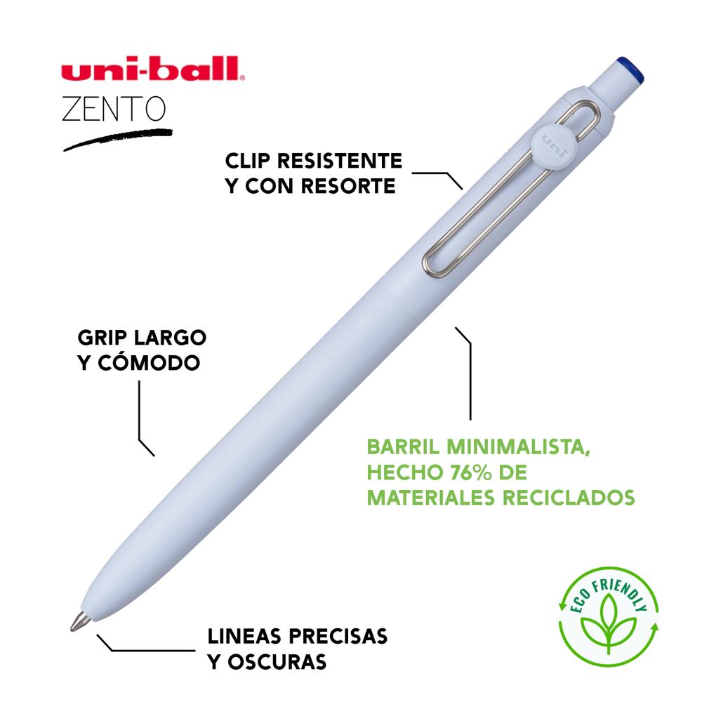 UNI Zento Bolígrafo Retráctil Tinta Gel Líquida Azul - BLUE