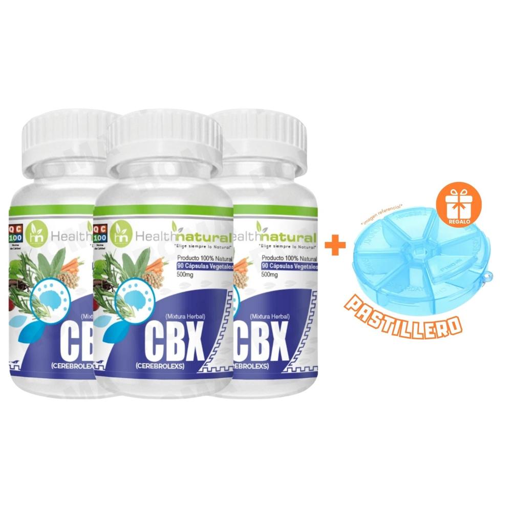 PACK 3 CEREBROLEXS (CBX) HEALTHNATURAL 1500MG + REGALO PASTILLERO