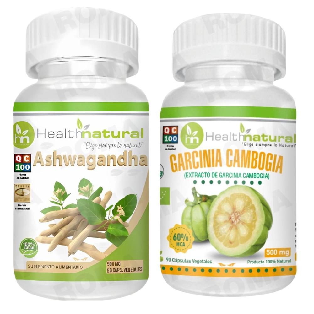 ASHWAGANDHA HEALTHNATURAL + GARCINIA CAMBOGIA HEALTHNATURAL 500MG