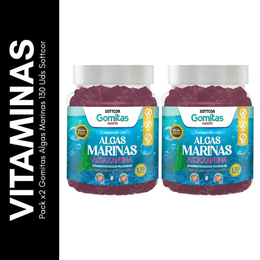 Pack x2 Gomitas Algas Marinas 130 Uds Sottcor
