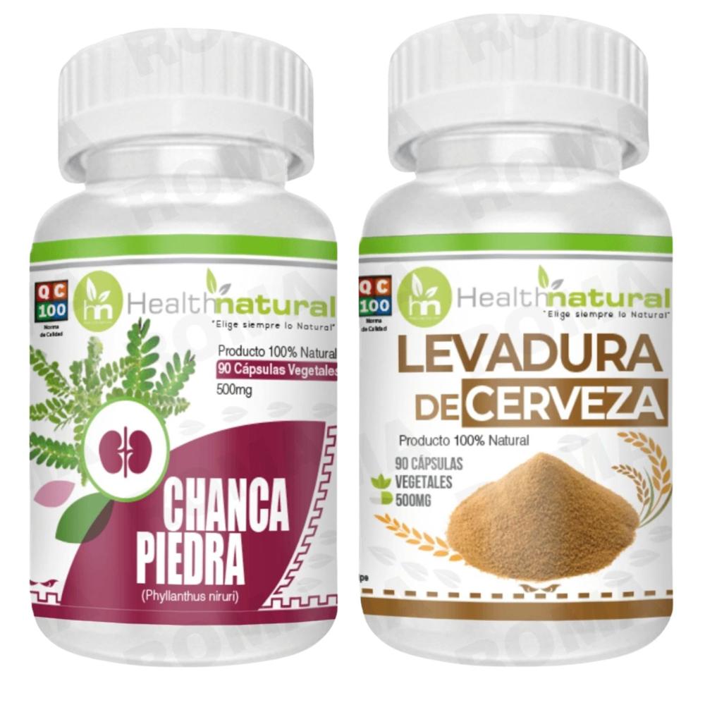CHANCA PIEDRA HEALTHNATURAL + LEVADURA DE CERVEZA HEALTHNATURAL 500MG
