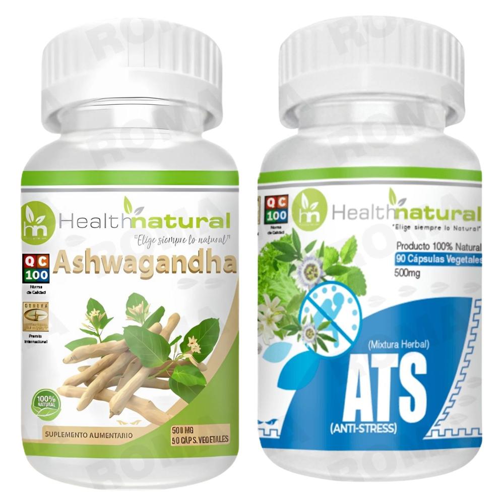 ASHWAGANDHA HEALTHNATURAL 500MG + ATS(ANTI-STRES) HEALTHNATURAL 500MG