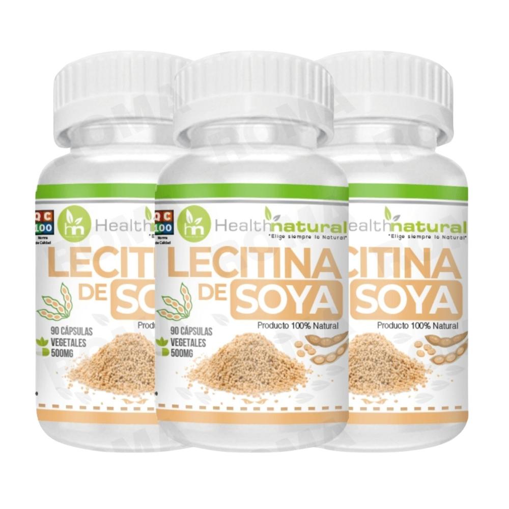 PACK 3 LECITINA DE SOYA HEALTHNATURAL 1500MG
