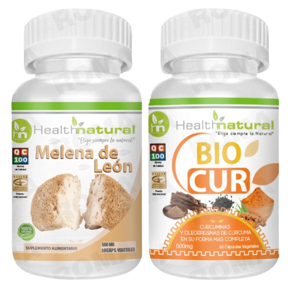 MELENA DE LEÓN HEALTHNATURAL 500MG + BIOCUR HEALTHNATURAL 500MG