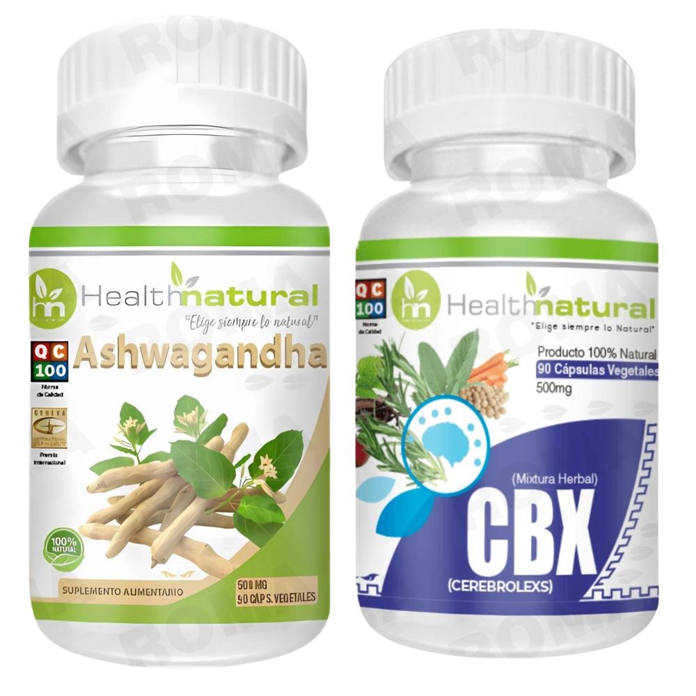 ASHWAGANDHA HEALTHNATURAL + CBX(CEREBROLEXS) HEALTHNATURAL 500MG