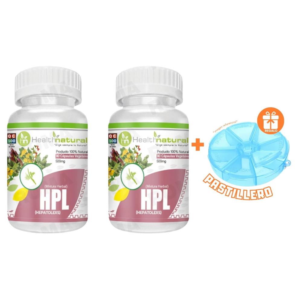 PACK 2 HEPATOLEX (HPL) HEALTHNATURAL 1000MG + REGALO PASTILLERO